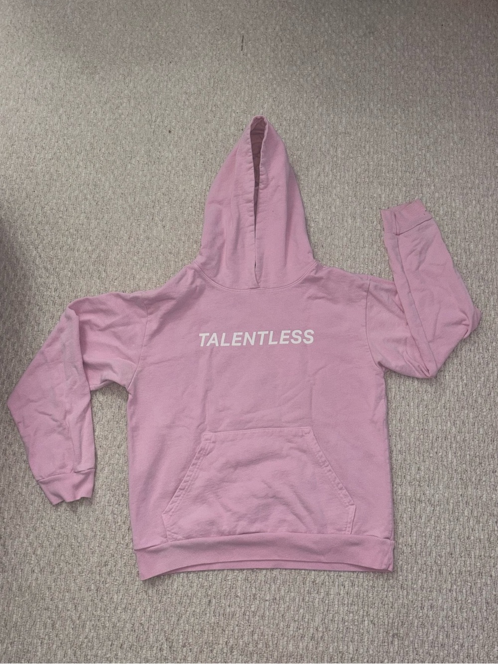 TALENTLESS Light Pink Women's Pullover Hoodie